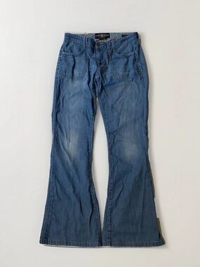 Lucky Brand 4/27 Charlie Flare stretch low rise blue jeans